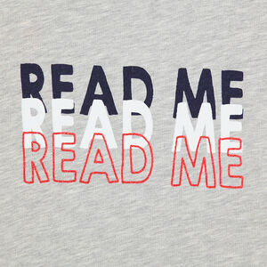 Junior - Sweat en molleton chiné avec inscription printée 