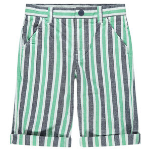 Junior - Bermuda à rayures verticales contrastées all-over 