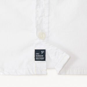 Chemise manches courtes blanche en coton 