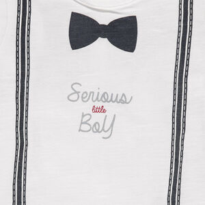 Ensemble tee-shirt effet trompe l'oeil et pantalon rayé 