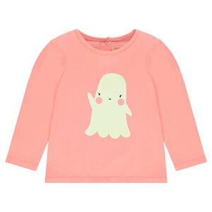 Tee-shirt spécial Halloween avec print fantôme phosphorescent 