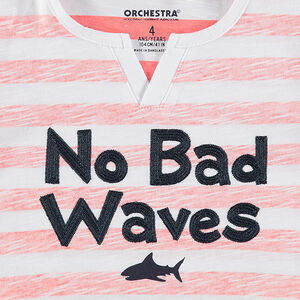 Tee-shirt manches courtes en jersey avec message brodé 