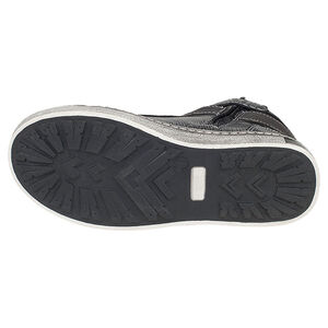 Bottillons argentés effet fantaisie à lacets, zip et boucle 