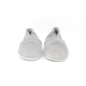 Chaussons souples 0-3M en suède Babysoft sky 