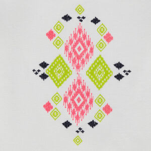 Tee-shirt manches ballon avec motif coloré printé 