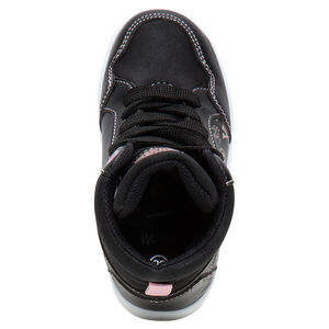 Baskets montantes effet cuir avec imprimés et badge Smiley 