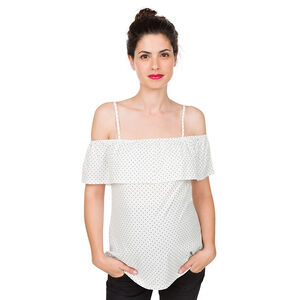 Top volanté de grossesse à fines bretelles 