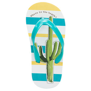 Tongs avec cactus printé et bride unie 