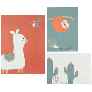 Set de 3 posters muraux - Moris&Sacha 