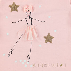 Sweat en molleton avec col Claudine et danseuse printée  