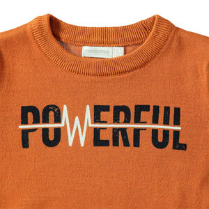 Pull en tricot avec message printé 