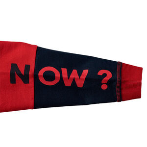 Sweat en molleton tricolore avec inscriptions printées 