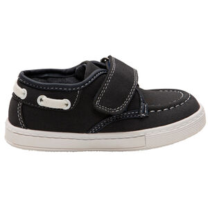 Chaussures bateau à scratch et lacets fantaisie au col 