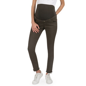 Pantalon de grossesse en twill coupe slim à poches 