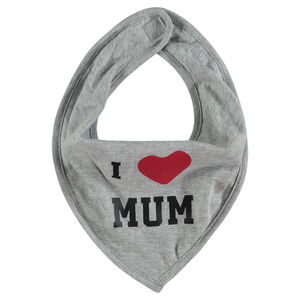 Bavoir en jersey forme bandana avec message printé 