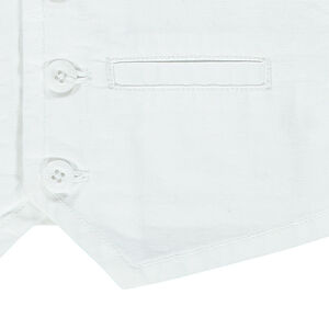 Gilet serveur en toile uni 