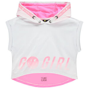 Sweat en molleton court à message printé Smiley 