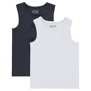 Lot de 2 débardeurs unis en jersey 