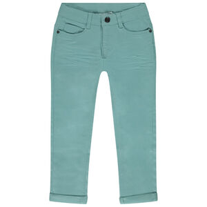 Pantalon slim en twill uni garçon 