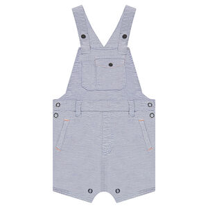 Salopette short en coton fantaisie avec poches  