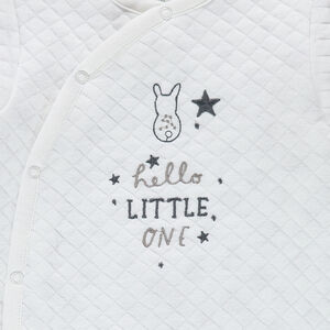 Dors-bien en double jersey avec inscription et lapin brodés 