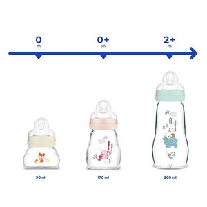 Biberon en verre Feel Good 170ml - Mix assorti 