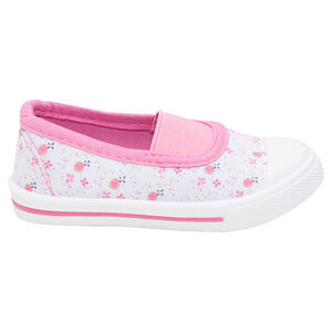 Baskets basses en toile style ballerines avec élastique du 24 au 29 