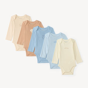 Lot de 5 bodies manches longues bébé garçon 