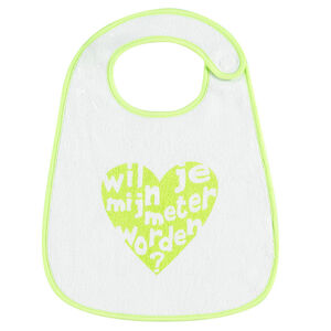 Bavoir en coton éponge avec inscription fantaisie 