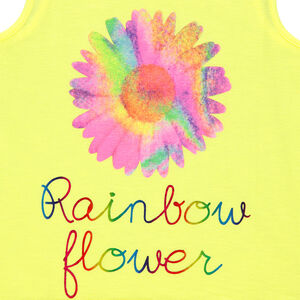 Débardeur en jersey slub et print fantaisie 