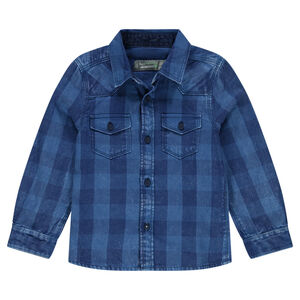 Chemise à carreaux avec poches 