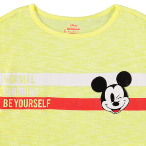 Ensemble avec t-shirt manches courtes à nouer et short print Mickey Disney 