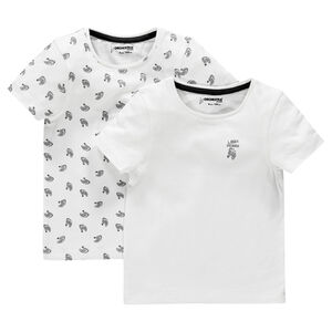 Lot de 2 tee-shirts assortis manches courtes print zèbre (maillots de corps) 