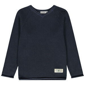 Pull en tricot fantaisie uni garçon 