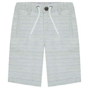 Bermuda en coton à fines rayures 