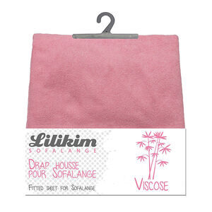 Drap housse en viscose pour matelas à langer Sofalange – Rose 