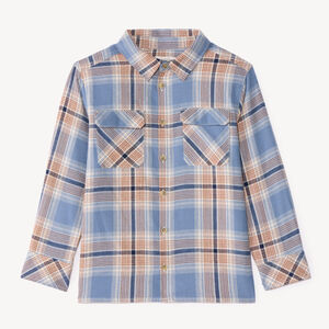 Chemise garçon manches longues en flanelle à carreaux 