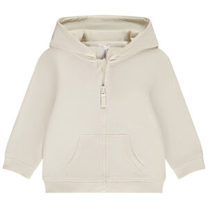 Gilet à capuche en molleton uni avec poche kangourou pour bébé garçon 