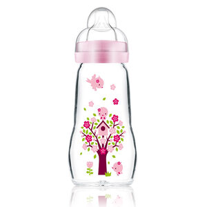 Biberon verre 260ml - Rose 