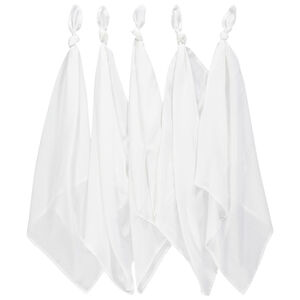 Lot de 5 langes unis blancs 