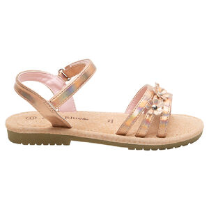 Nu-pieds avec brides irisées et fleurs du 28 au 32 