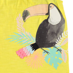 Débardeur print toucan avec bretelles en maille 