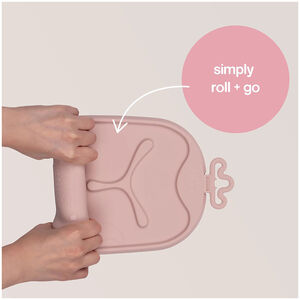 Tapis repas Roll & Go assiette-bol-cuillère Blush 