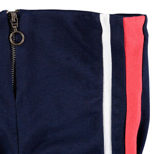 Legging en milano avec bandes contrastées et zip 