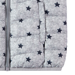 Doudoune light* imperméable à capuche avec sac de rangement à message printé 