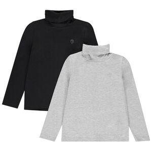 Lot de 2 sous-pulls col roulé pour enfant garçon 