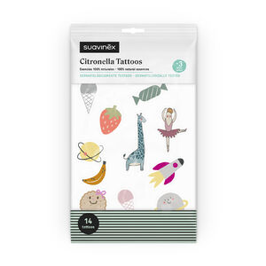 Set de 14 tattoos anti-moustique à la citronnelle 