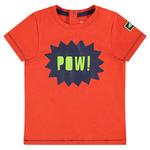 Tee-shirt manches courtes en jersey avec print fantaisie sur le devant 