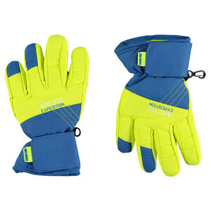 Gants de ski imperméables bicolores doublés micropolaire 