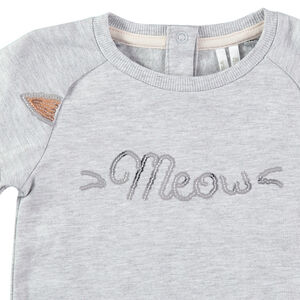 Jogging en molleton avec sweat volanté et pantalon imprimé 